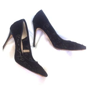 {BCBG} Black Lace Heels